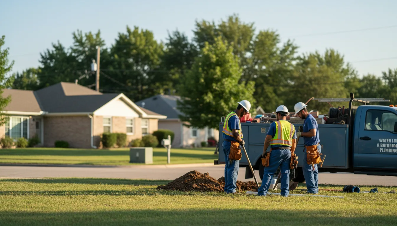 Residential water line and bathroom plumbing service in Roxana, KY